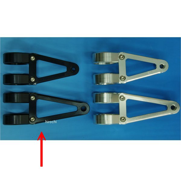 ヘッドライトステー Cタイプ フォーク径φ36用 ロング 黒