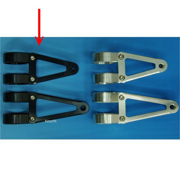 ヘッドライトステー Cタイプ フォーク径φ36用 ショート 黒