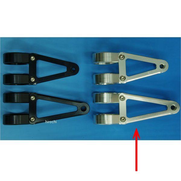 ヘッドライトステー Cタイプ フォーク径φ38用 ロング シルバー