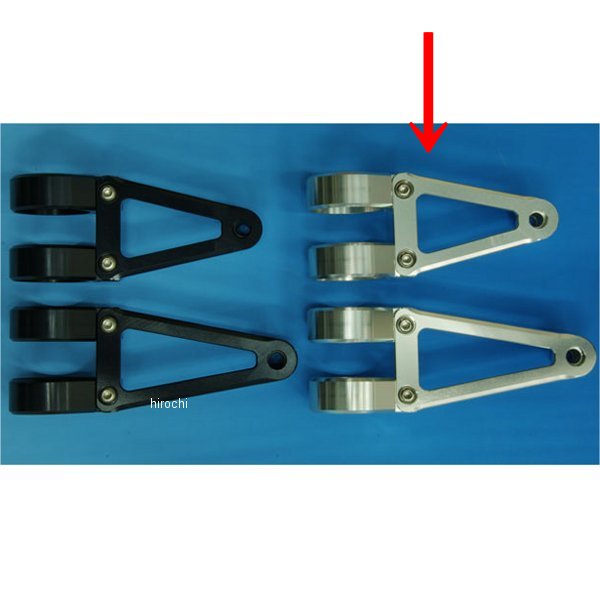 ヘッドライトステー Cタイプ フォーク径φ41用 ショート シルバー