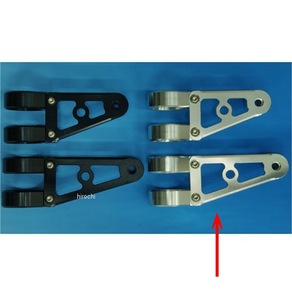 ヘッドライトステー Dタイプ フォーク径φ36用 ロング シルバー