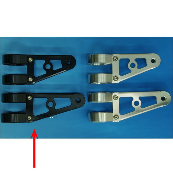 ヘッドライトステー Dタイプ フォーク径φ43用 ロング 黒