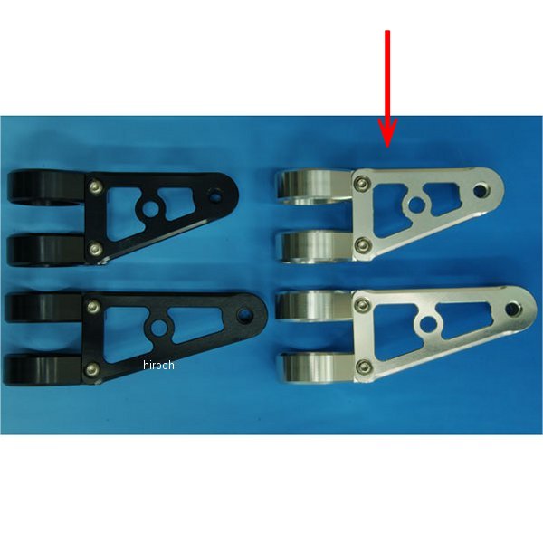 ヘッドライトステー Dタイプ フォーク径φ43用 ショート シルバー