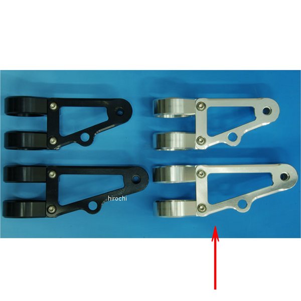 ヘッドライトステー Eタイプ フォーク径φ36用 ロング シルバー