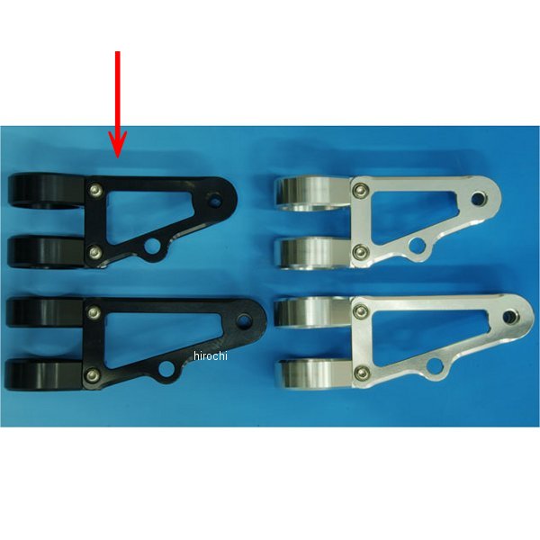 ヘッドライトステー Eタイプ フォーク径φ38用 ショート 黒