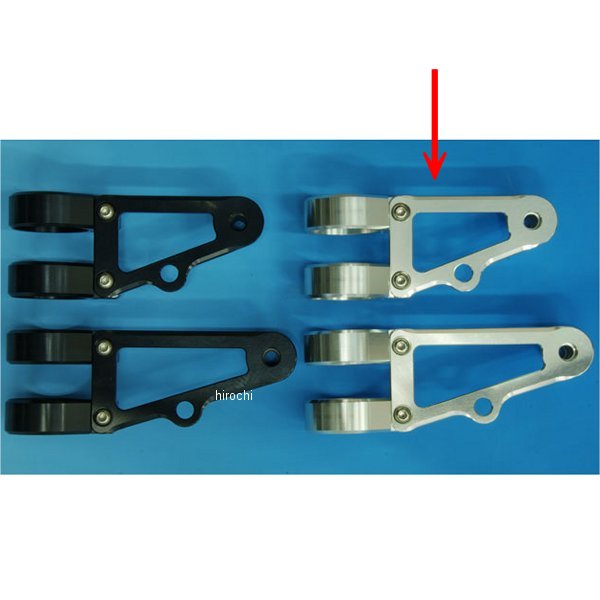 ヘッドライトステー Eタイプ フォーク径φ38用 ショート シルバー