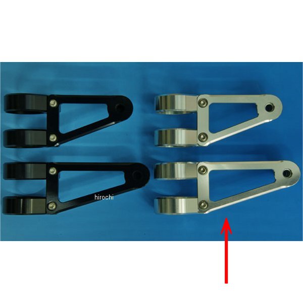 ヘッドライトステー Fタイプ フォーク径φ36用 ロング シルバー