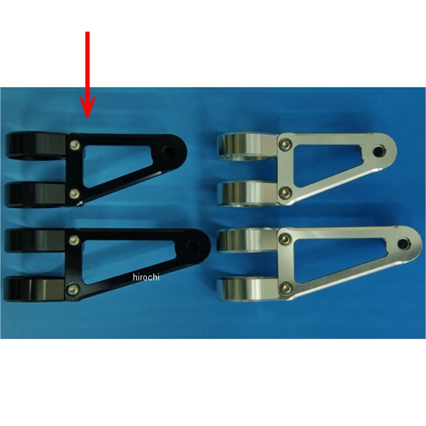 ヘッドライトステー Fタイプ フォーク径φ41用 ショート 黒