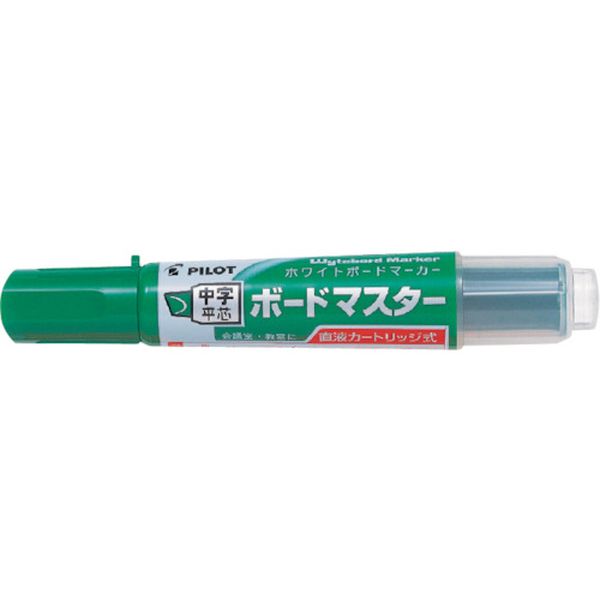 WMBM12LCG 369-8255 ホワイトボードマーカー ボードマスター 中字平芯 グリーン