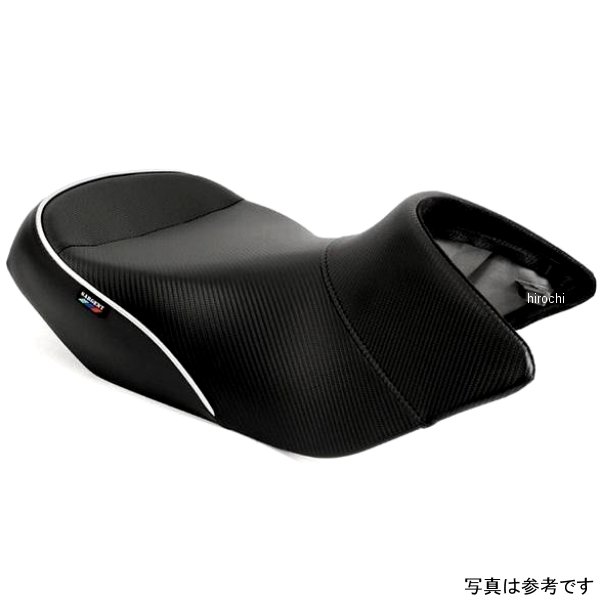 シート フロント CarbonFX 、04年-12年 BMW R1200GS パイピング:黒