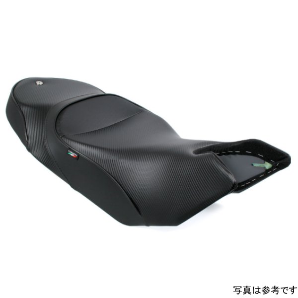 シート CarbonFX 07年-12年 ドゥカティ ハイパーモタード1100 パイピング:黒