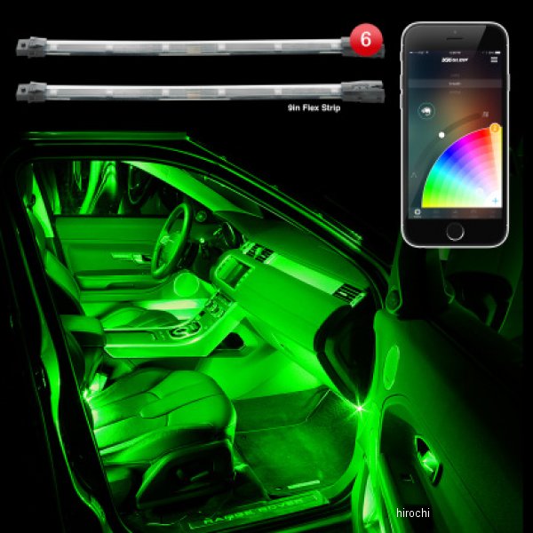 XK Glow Flex Strip Million Color Xクローム Smartphone App Controlled Undercar Kit 6x10In