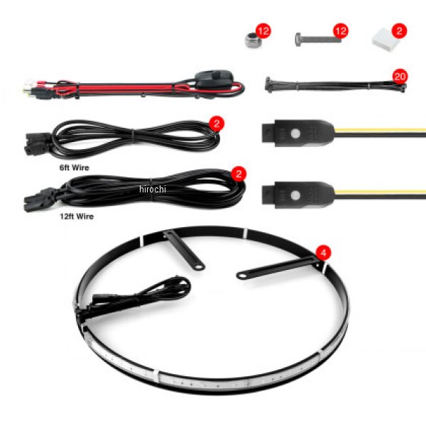 XK Glow ホイール Ring Light Kit XKクローム App controlled w/ ターンシグナル Function 4pc 15In