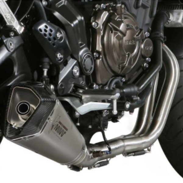 フルエキゾーストマフラー 触媒あり DELTA RACE 21年 MT-07 ステンレスキャップ