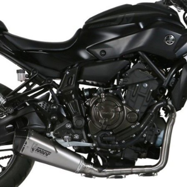 フルエキゾーストマフラー 触媒なし DELTA RACE 21年 MT-07 ステンレスキャップ