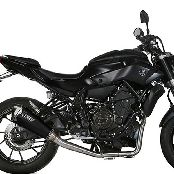 フルエキゾーストマフラー 触媒あり ハイポジション 21年 MT-07 ブラックステンレス