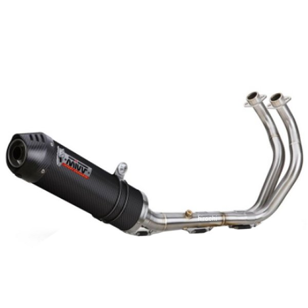 フルエキゾーストマフラー オーバル触媒なし 16年-21年 XSR700 カーボンキャップ