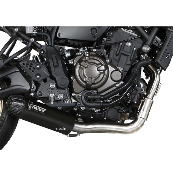 フルエキゾースト HR-1(触媒なし) 21年-24年 XSR700 ステンレスブラック/ロングカーボンエンド