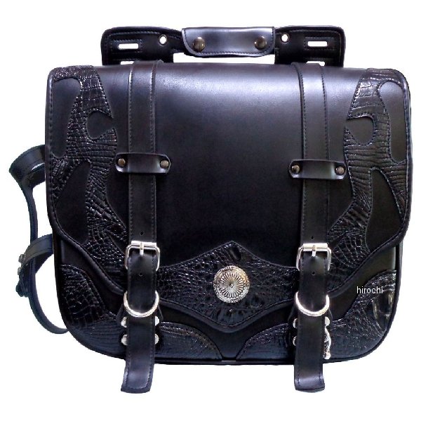 サドルバッグ SADDLE SINGLEシリーズ ブラッククロコダイル