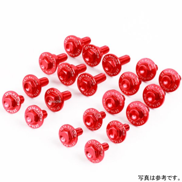 アルミボルトセット 15PCS 外装用 21年以降 CRF450R 赤