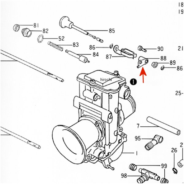 #TMR32/07 ブラケットスタータノブ スモール