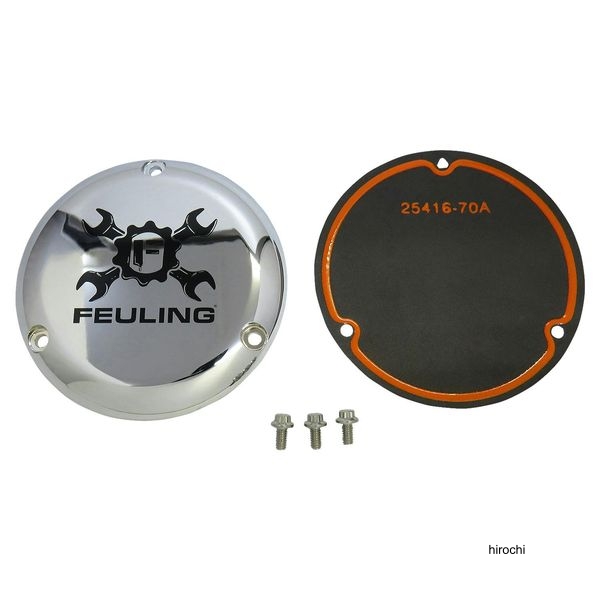 ギアクロスロゴ ダービーカバー3穴 クローム