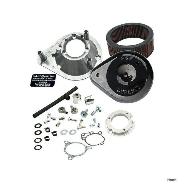S&S ティアドロップエアクリーナーキット 08-17年 TBW ブラック