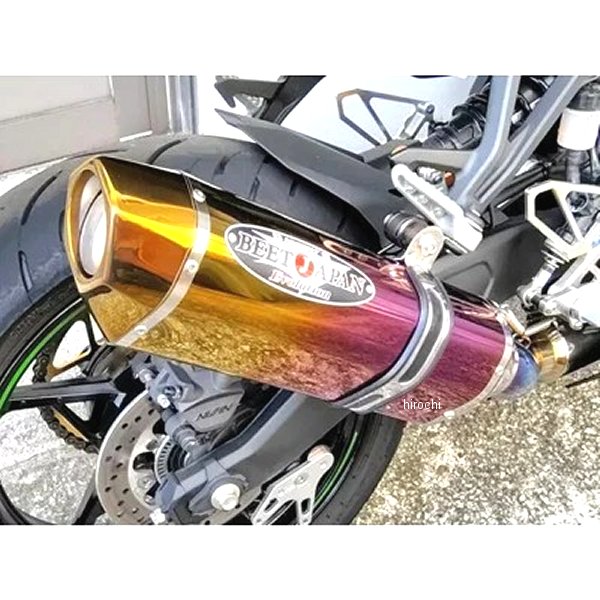 フルエキゾーストマフラー N-EvoII カワサキ Ninja400 18年-23年 チタン パープルゴールド