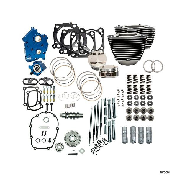 114to128パワーパック 550ギアカム ハイライトフィン 空冷M8