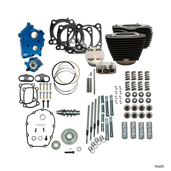114to128パワーパック 550ギアカム リンクルブラック 空冷M8