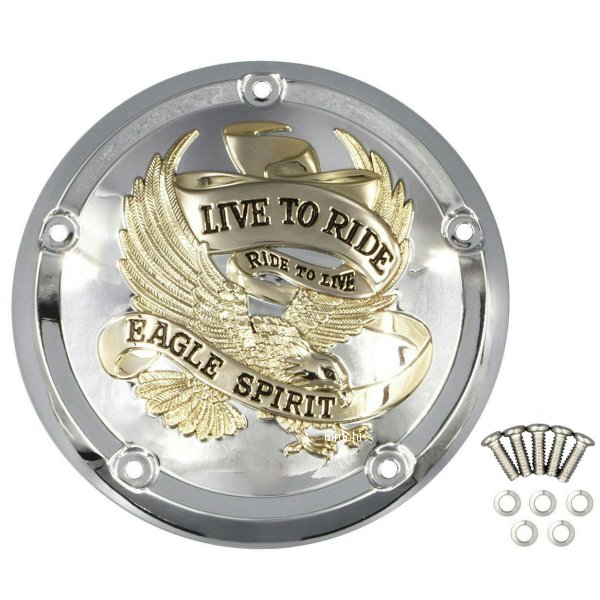 M8ソフテイル用ダービーカバー ゴールドイーグル