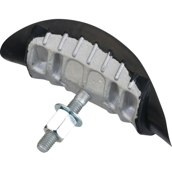 Rim Lock, Rubber Coated Aluminum 2.15"