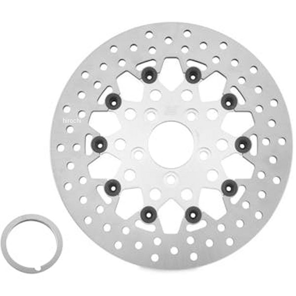 ツインパワーTWIN POWER フローティングローター 11.5 メッシュ 18年以降 ハーレー ソフテイル リア シルバー