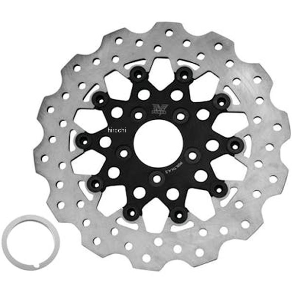 ツインパワーTWIN POWER フローティングウェーブローター 11.5 96年-05年 ハーレー ダイナ フロント ブラック