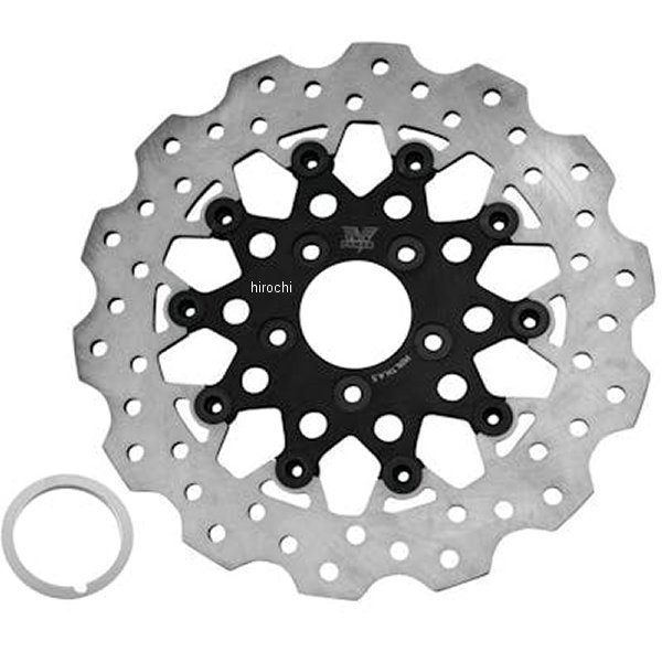 ツインパワーTWIN POWER フローティングウェーブローター 11.5 18年以降 ハーレー ソフテイル リア ブラック