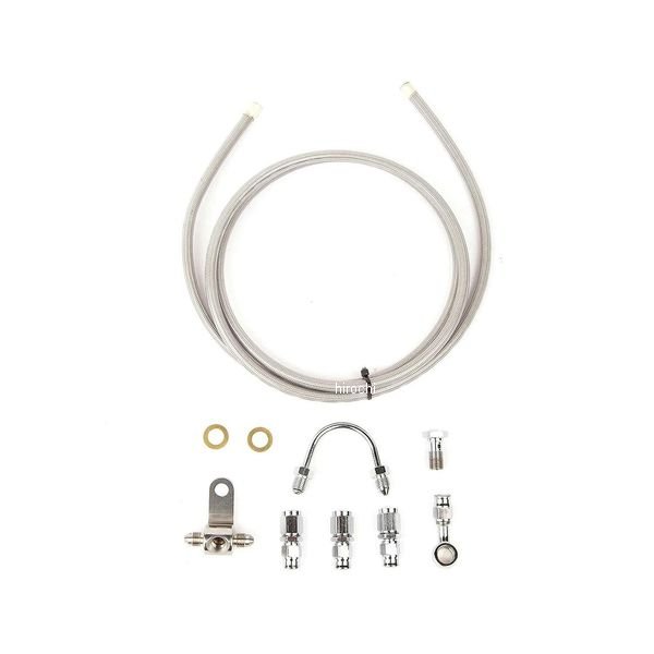 60in ブレーキラインキット ステンメッシュ クローム