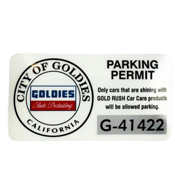 Goldies Auto Detailing  PARKING PERMIT WINDOW ステッカー