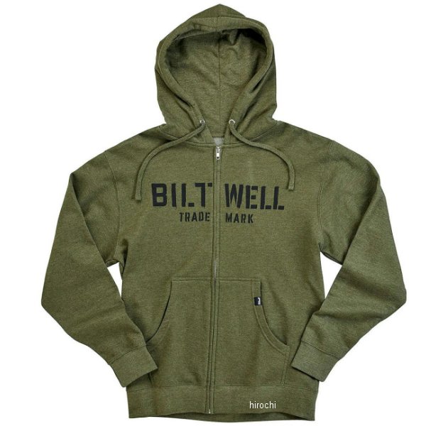 STENCIL ジップパーカー オリーブ L