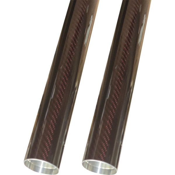 フォークチューブ 49mm 26 1/2 2 OVER STOCK DEEP レッド CARBON FIBER