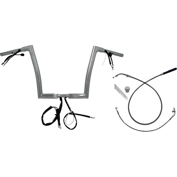 H-BAR EZ INSTALL WIRED 1.25" FLAT TOP CHR 12" FLTRX, SE