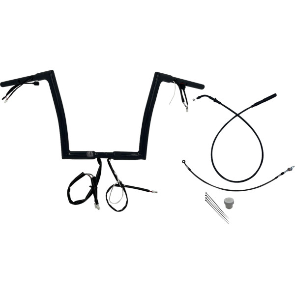 H-BAR EZ INSTALL WIRED 1.25" FLAT TOP BLK 12" FLTRX, SE