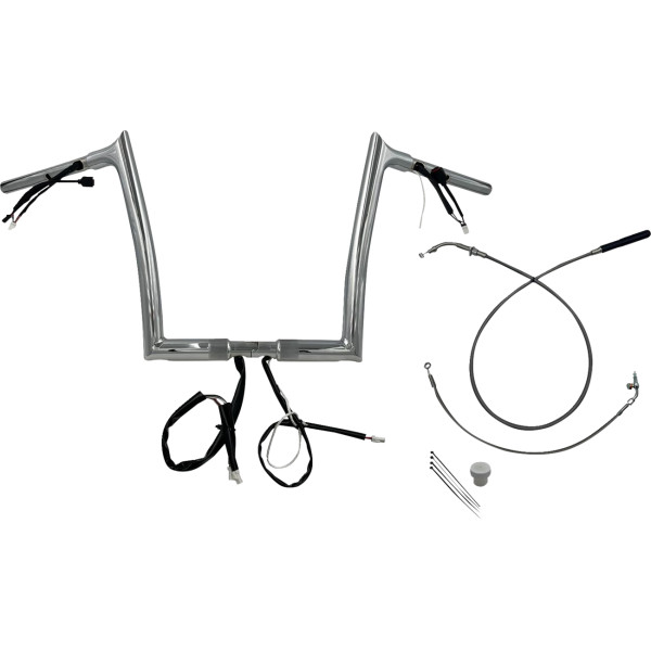 H-BAR EZ INSTALL WIRED 1.25" POINTED TOP CHR 12" FLTRX, SE