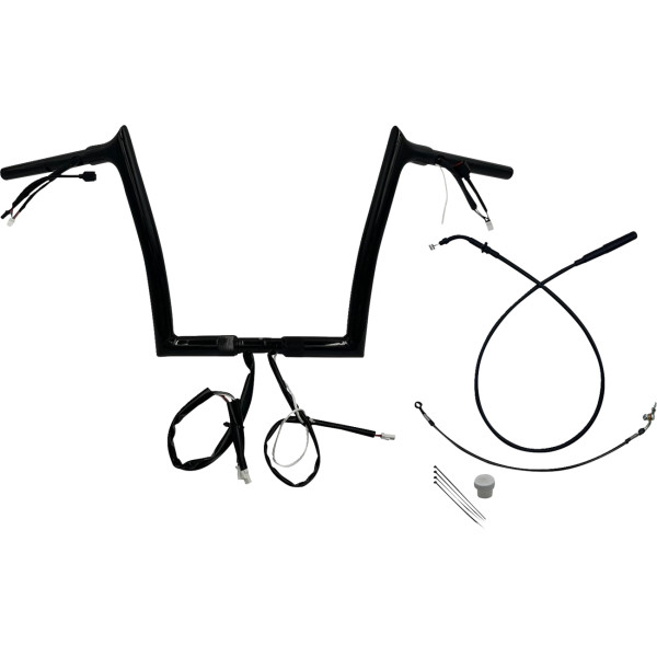 H-BAR EZ INSTALL WIRED 1.25" POINTED TOP BLK 12" FLTRX, SE