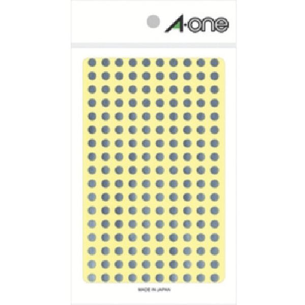 806-6591  エーワン(TM) カラーラベル 丸型 5mmΦ 銀 (6枚入)