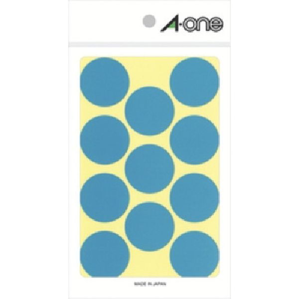 806-6597  エーワン(TM) カラーラベル 丸型 30mmΦ 空 (14枚入)