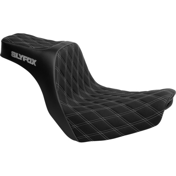 4701D-  SEAT HIGHNOON 2UP SILVER LOGO DD SLIP STOP SOFTAIL 2018-25