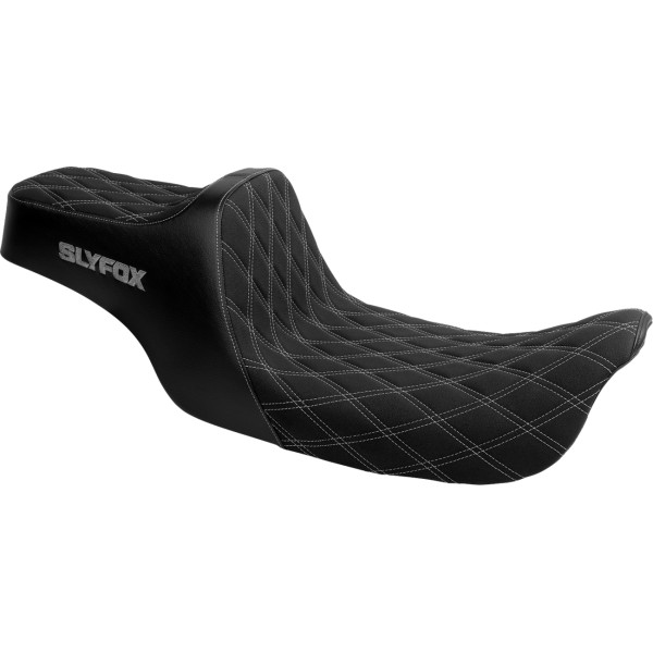 4703D-  SEAT HIGHNOON 2UP SILVER LOGO DD SLIP STOP DYNA 1996-2003