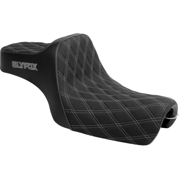 4709D-  SEAT HIGHNOON 2UP SILVER LOGO DD SLIPSTOP SPORTSTER 2004-22