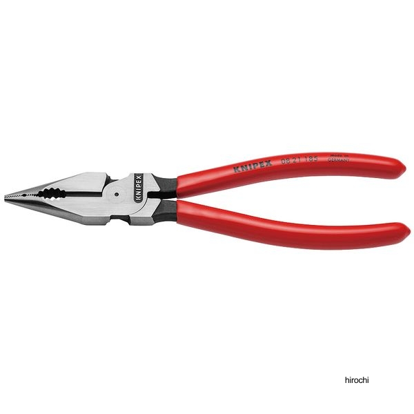 KNIPEX ニードルノーズペンチ 185mm プラスチックコートハンドル パック入