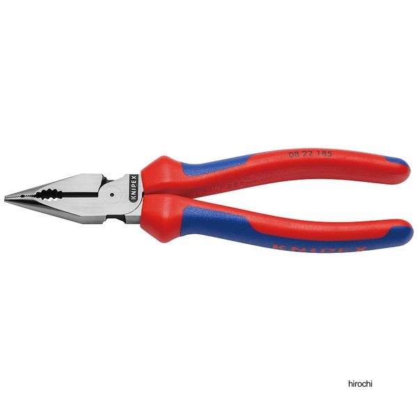 KNIPEX ニードルノーズペンチ 185mm コンフォートハンドル 亜鉛合金メッキ パック入